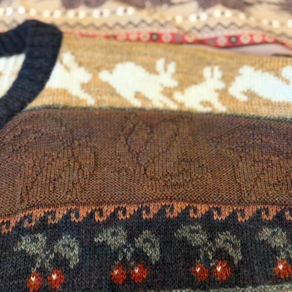 *RARE* VTG 80s 'Concept Knitwear' quirky autumnal wool cardigan! π 𦑠π¦ π - Picture 8 of 11